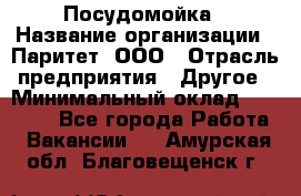 Посудомойка › Название организации ­ Паритет, ООО › Отрасль предприятия ­ Другое › Минимальный оклад ­ 23 000 - Все города Работа » Вакансии   . Амурская обл.,Благовещенск г.